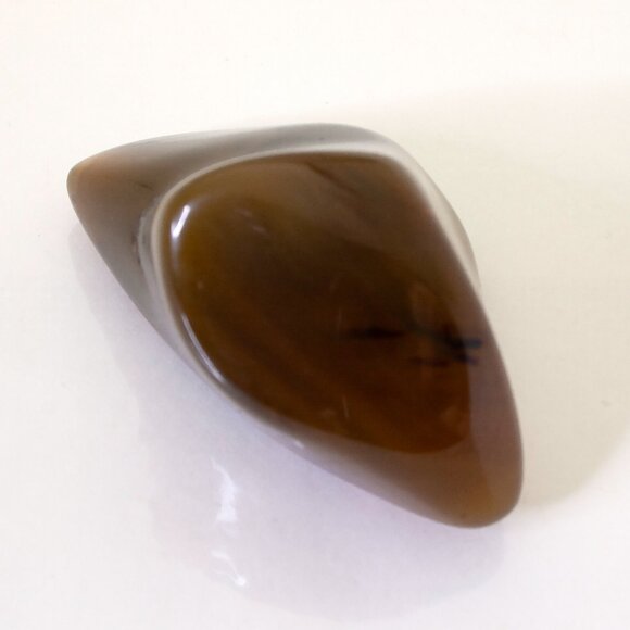 Polished Fossilized Amber Stone, Palm Piece, House Warming Gift, 27.1 grams - Picture 3 of 6